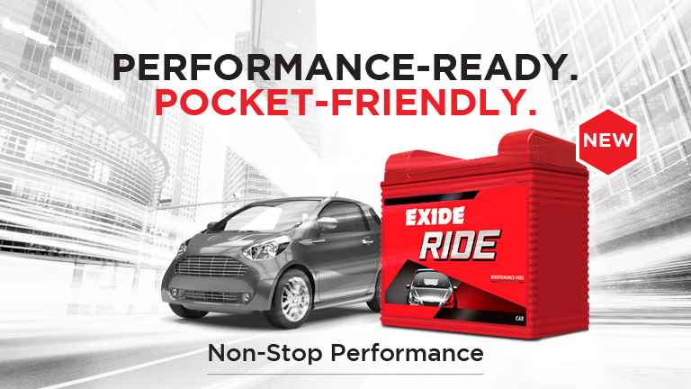 Exide Ride Battery for Car, SUV & MUV | 24 Months Warranty 2 Royal Inverter and Battery Exide Car Battery Dealers in Surajpur Greater Noida | Royal Inverter and Battery